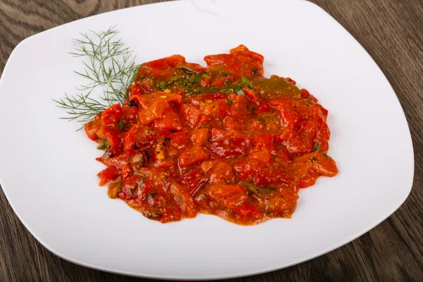 Gegrillte rote Paprika — Stockfoto