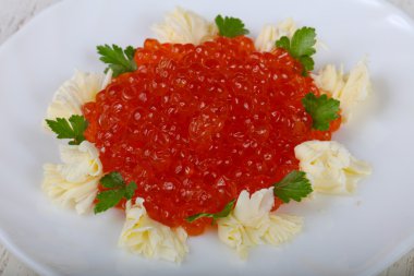 Lezzetli kırmızı havyar