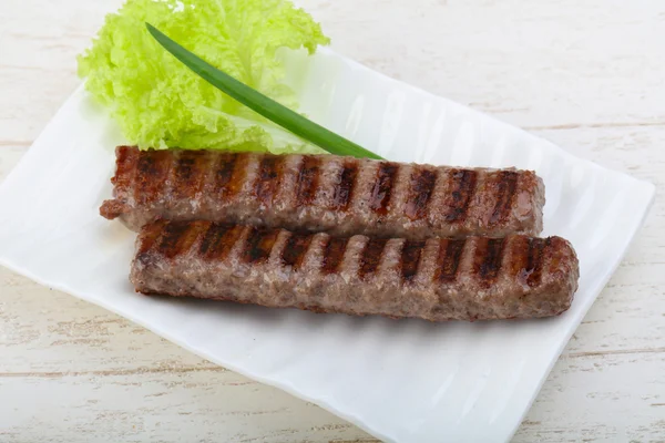 Salsicha grelhada de carne — Fotografia de Stock
