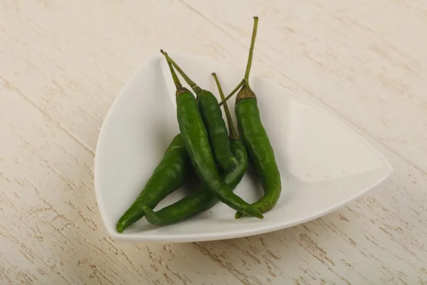 Grüne Chilischoten — Stockfoto