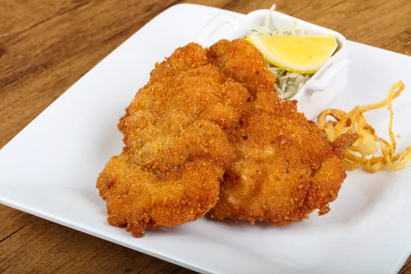 Cuisine tchèque - schnitzel — Photo