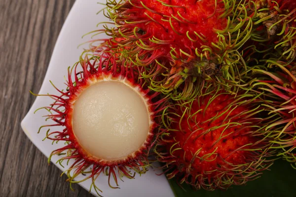 Um monte de Rambutan fresco — Fotografia de Stock