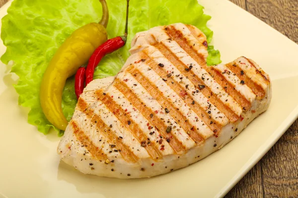 Grilled pork steak — Stock Photo, Image