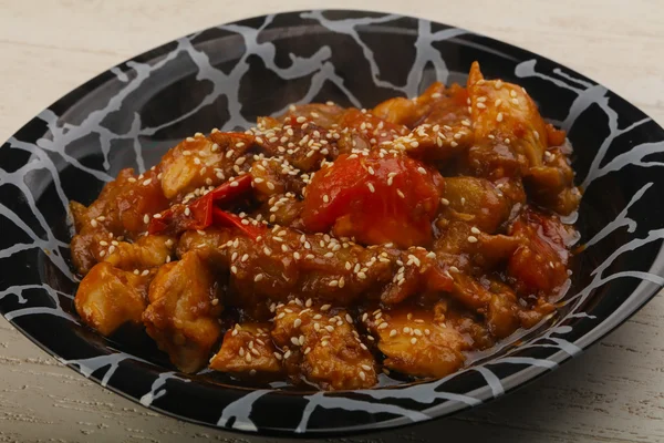 Delicious Chicken in oyster sauce — Stock Photo, Image