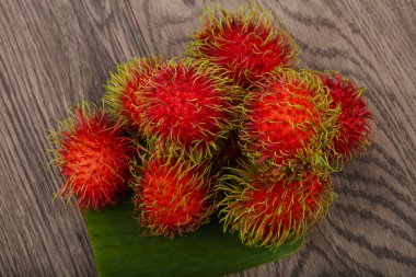 Taze olgun Rambutan yığın