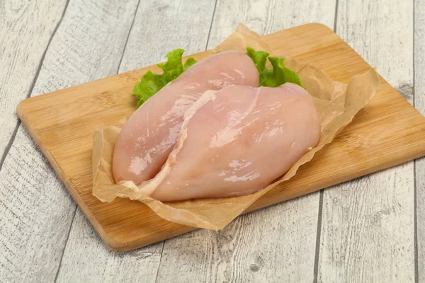Two Raw Chicken Breast Ready Cooking — Stock Photo, Image