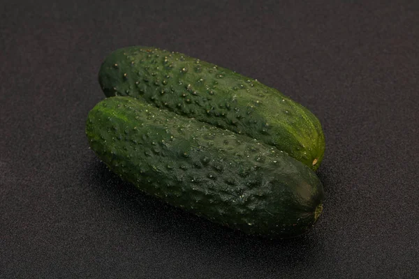 Green Fresh Two Cucumbers Background — Stock Photo, Image