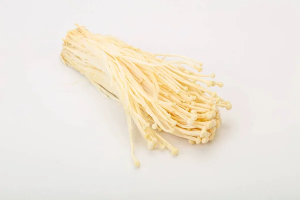 Superfood Funghi Crudi Enoki Cucina Asiatica — Foto Stock