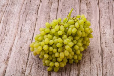 Arka planda tatlı yeşil üzüm dalı