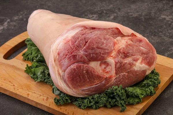 Rohe Große Schweinshaxe Zum Kochen — Stockfoto