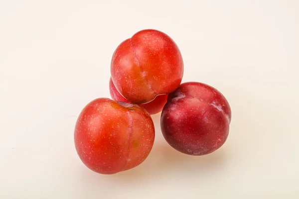 Mûr Doux Savoureux Tas Prunes Rouges — Photo