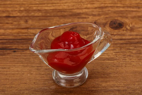 Ketchup Tomate Saboroso Tigela — Fotografia de Stock