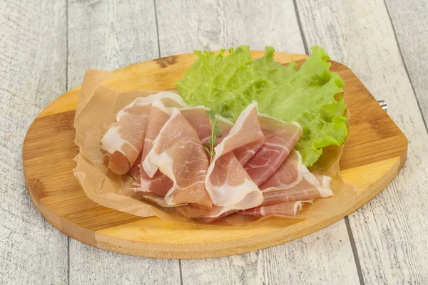 Olasz Prosciutto Sertéshús Fedélzeten — Stock Fotó