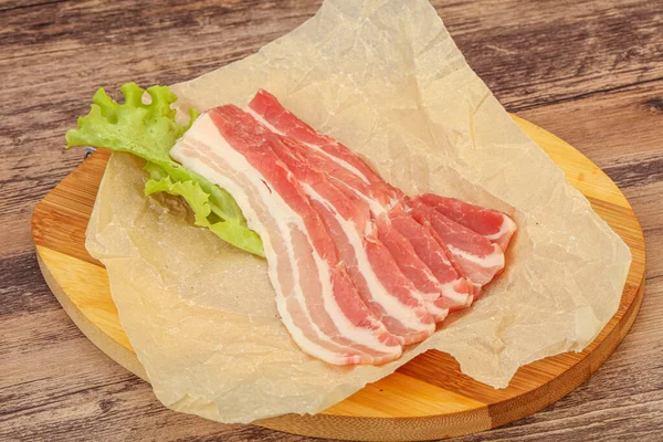 Raw Sliced Pork Bacon Roast — Stock Photo, Image