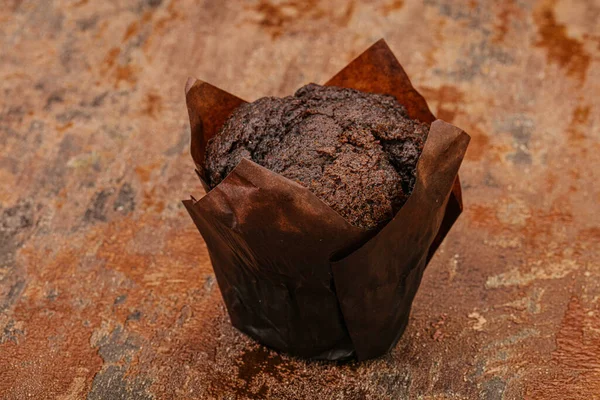 Smaklig Söt Choklad Muffin Snack Bageri — Stockfoto