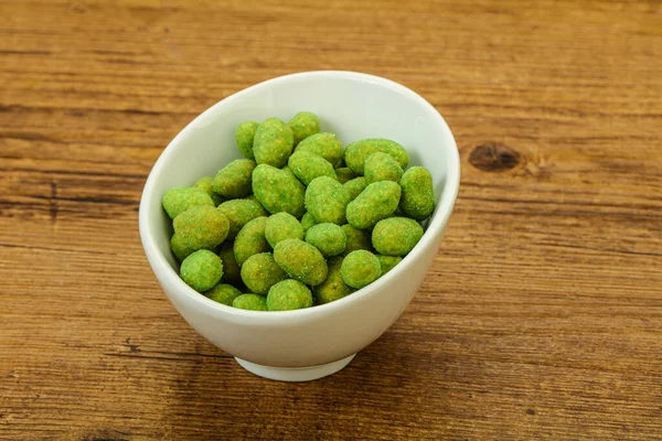 Picante Wasabi Maní Merienda Tazón —  Fotos de Stock