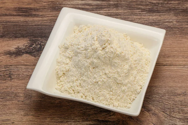 Wheat Flour Heap Bowl Cooking — Stock Photo, Image