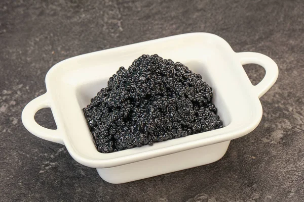 Lujo Lucha Contra Pescado Caviar Negro Tazón — Foto de Stock