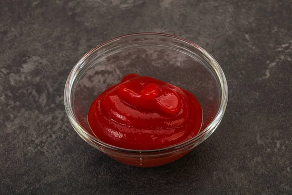 Ketchup Tomate Saboroso Tigela — Fotografia de Stock