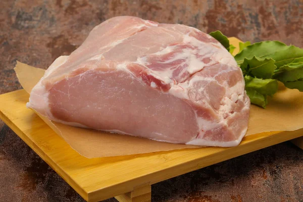 Rohes Stück Schweinefleisch Zum Kochen Bereit — Stockfoto