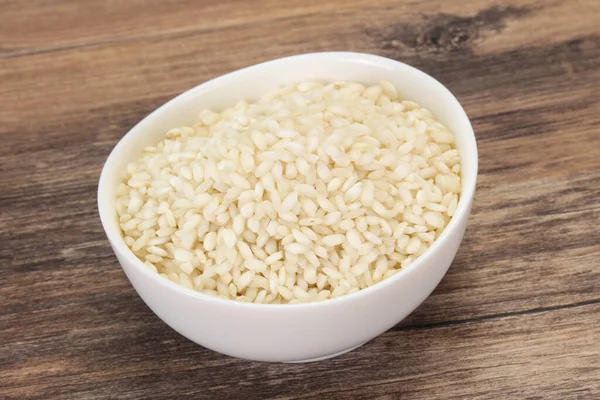 Arroz Arborio Cru Para Risoto Italiano — Fotografia de Stock