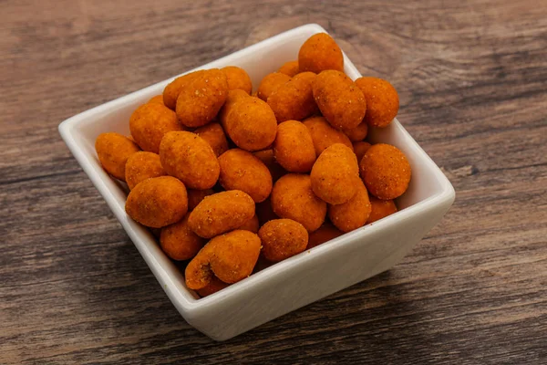 Spicy Bbq Peanut Heap Bowl — Stock Photo, Image