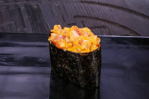 Japanische Küche Würziger Gunkan Mit Fisch — Stockfoto