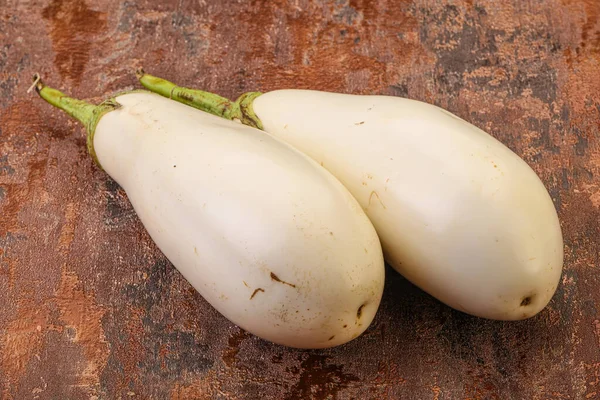 Berenjena Orgánica Blanca Madura Sabrosa Berenjena —  Fotos de Stock