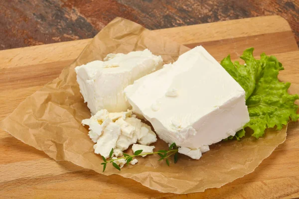 Řecký Tradiční Měkký Sýr Feta Talíři — Stock fotografie