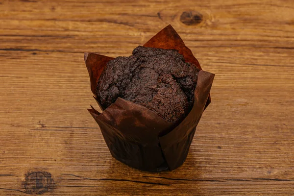 Lekker Zoet Chocolade Muffin Snack Bakkerij — Stockfoto