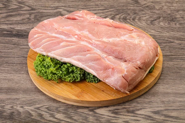 Carne Crua Lombo Porco Para Cozinhar — Fotografia de Stock