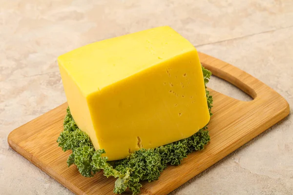 Жовтий Сирний Молочний Продукт Цегла — стокове фото