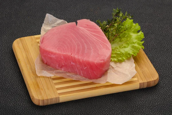 Raw Tuna Steak Ready Cooking — Stock Photo, Image