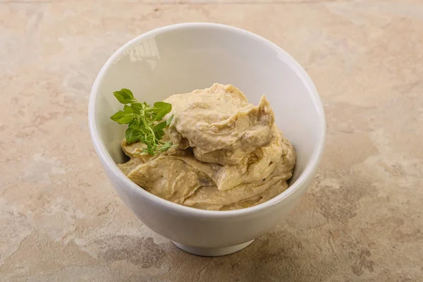 Comida Vegana Hummus Dip Con Aceite Oliva —  Fotos de Stock