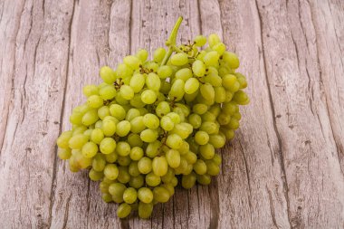 Arka planda tatlı yeşil üzüm dalı