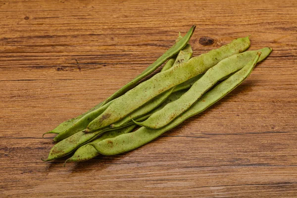 Veganistische Keuken Groene Bonenhoop Koken — Stockfoto