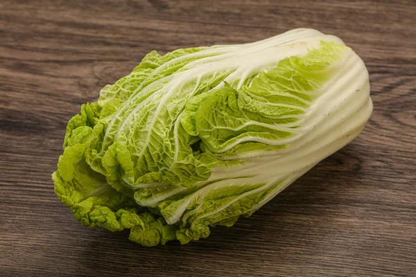 Vegan Cuisine Green Fresh Tasty Chinese Cabbage — Stock Photo, Image