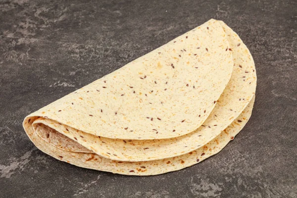 Mexikanska Köket Tortilla Tjockt Bröd Med Flingor — Stockfoto