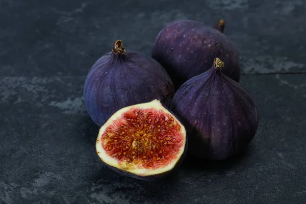 Frutas Figo Fatias Doces Maduras — Fotografia de Stock