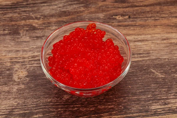 Caviale Salmone Rosso Lusso Nella Ciotola — Foto Stock