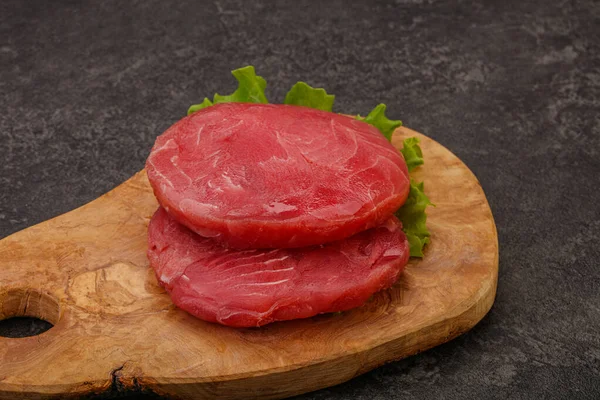 Syrový Steak Tuňáka Gril — Stock fotografie