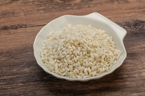 Arroz Arborio Italiano Cru Para Risotto — Fotografia de Stock