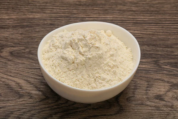 Wheat Flour Heap Bowl Cooking — Stock Photo, Image