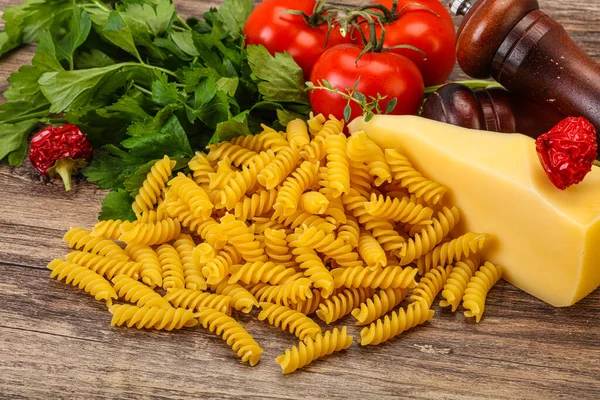Італійська Макаронні Візерунки Приготування Їжі Подавала Овочі — стокове фото