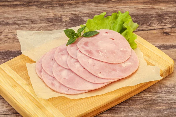 Aufgeschnittener Schweinefleisch Snack Über Bord — Stockfoto