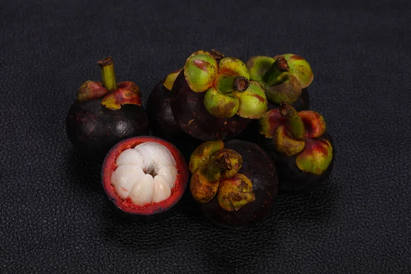 Érett Édes Delicous Egzotikus Gyümölcs Mangosteen — Stock Fotó