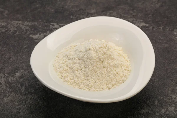 Wheat Flour Heap Bowl Cooking — Stock Photo, Image