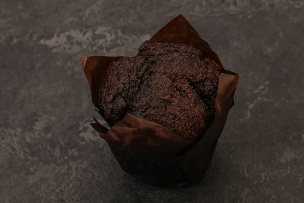 Smaklig Söt Choklad Muffin Snack Bageri — Stockfoto