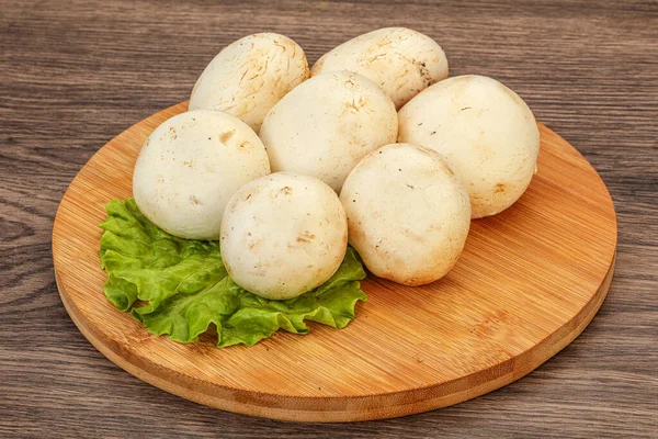 Raw Champignons Board Ready Cooking — Stock Photo, Image