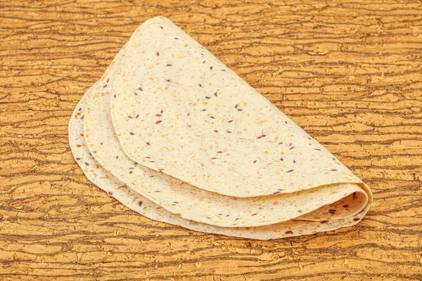 Mexicaanse Keuken Tortilla Dik Brood Met Ontbijtgranen — Stockfoto